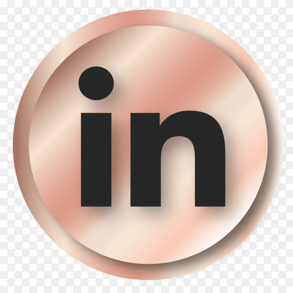 Luxury Linkedin logo on transparent background PNG