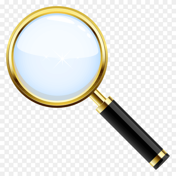Magnifying glass icon on transparent background PNG