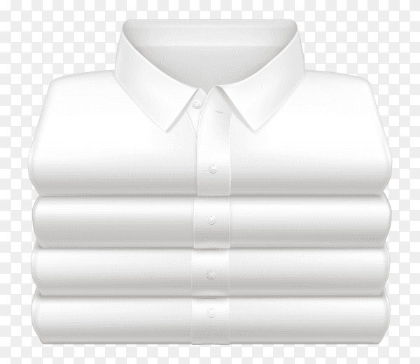 Mens white shirts on transparent background PNG
