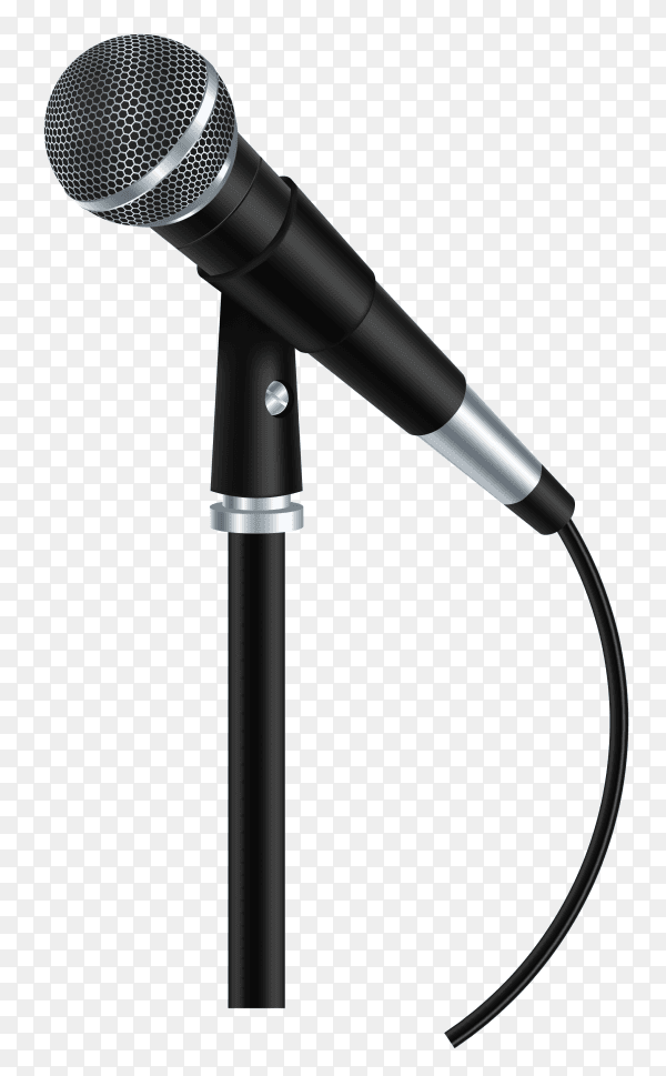 Microphone inscription karaoke party art on transparent background PNG