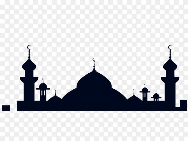 Mosque illustration on transparent background PNG