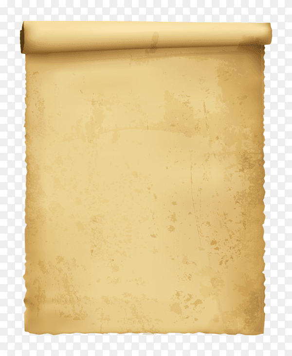 Parchment illustration on transparent background PNG