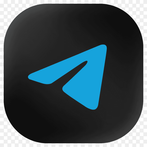 Popular Telegram icon in modern round black glass web premium vector PNG