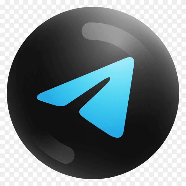 Popular Telegram icon in round black color premium vector PNG