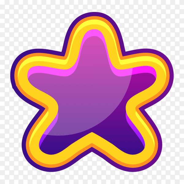 Purple Star illustration on transparent background PNG