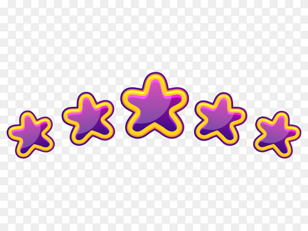 Purple stars illustration premium vector PNG