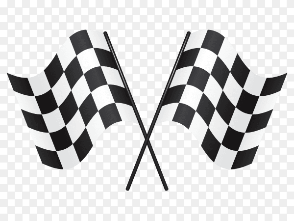Racing flag illustration on transparent background PNG