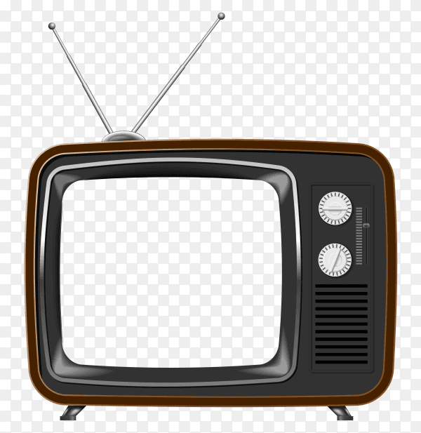 Retro tv icon on transparent PNG