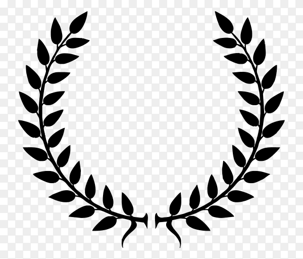 Round floral wreath on transparent background PNG