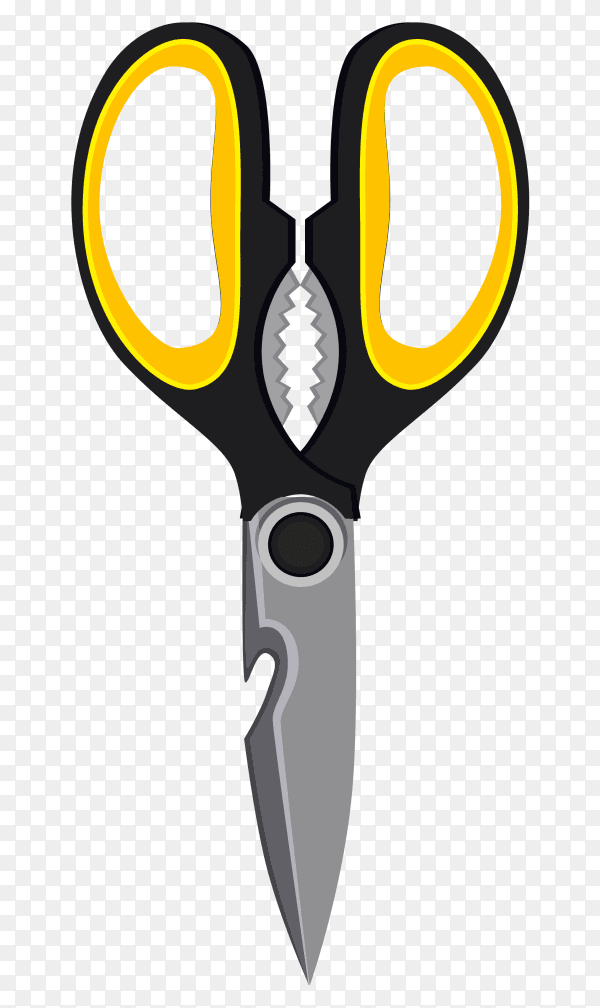 Scissors realistic on transparent background PNG