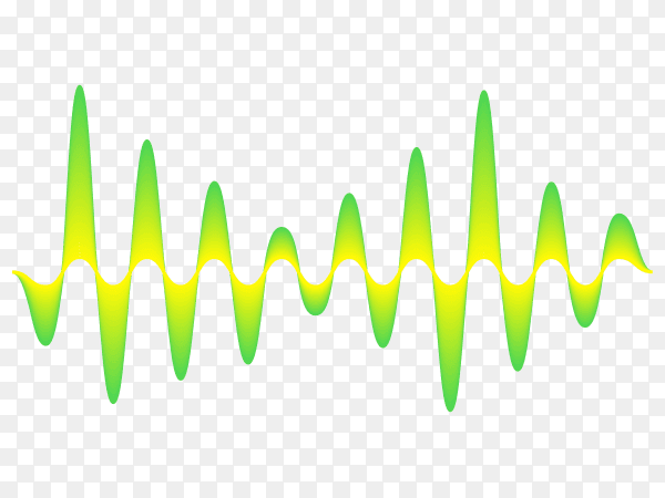 Sound audio wave from music equalizer on transparent background PNG