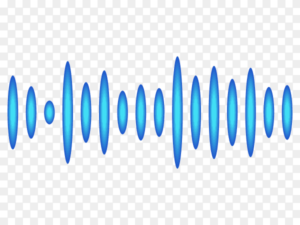 Sound effects audio player music equalizer on transparent background PNG