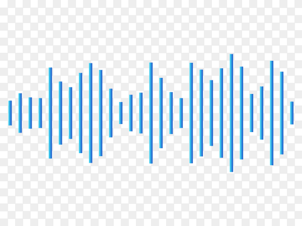 Sound wave music equalizer design on transparent background PNG