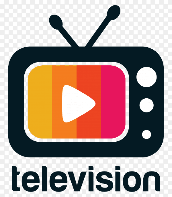 Television logo design on transparent background PNG