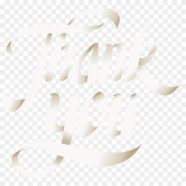 Thank you background with lettering on transparent background PNG