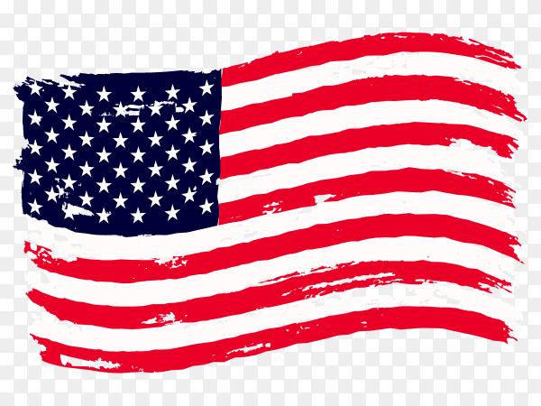 Waving American flag premium vector PNG