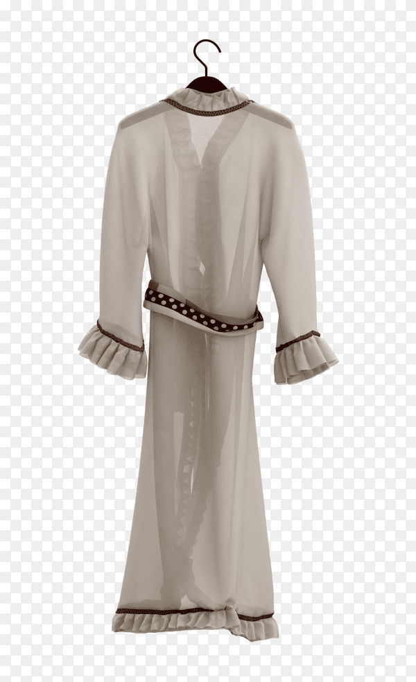 White dress 3D on transparent background PNG