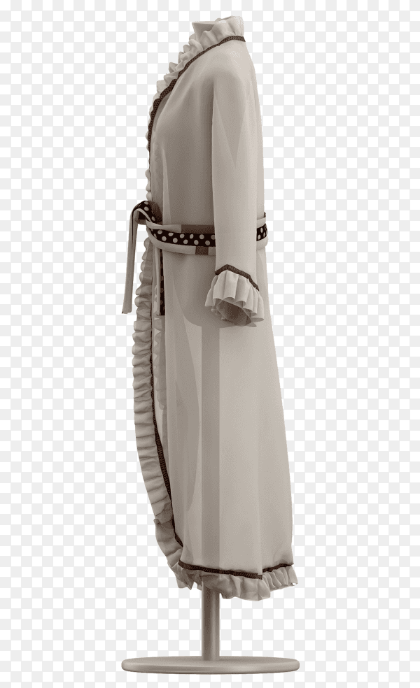 White dress for women on transparent background PNG