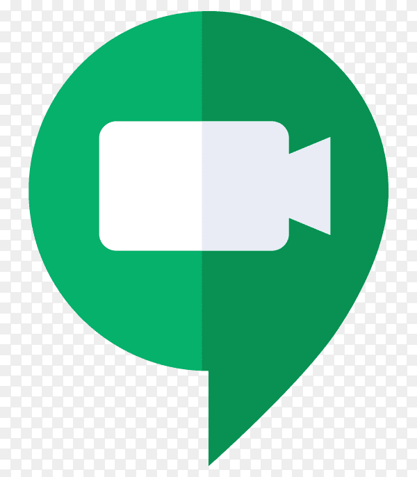 Google Hangouts logo meet on transparent PNG