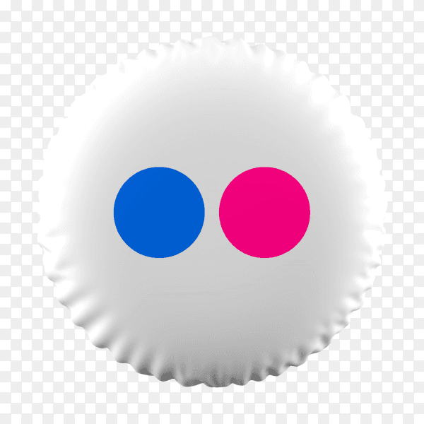 3D Balloon Flickr icon on transparent background PNG