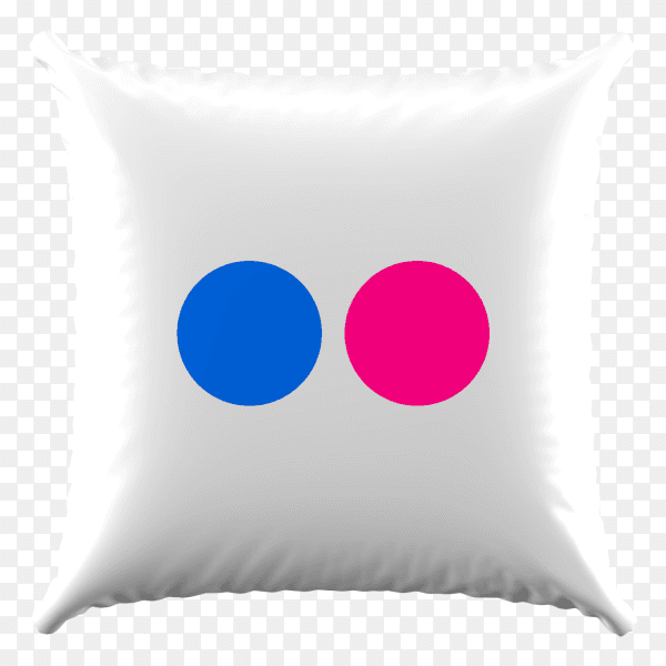 3D Pillow Flickr icon on transparent background PNG