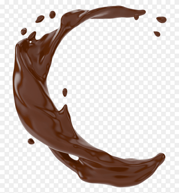 A splash of chocolate on transparent background PNG