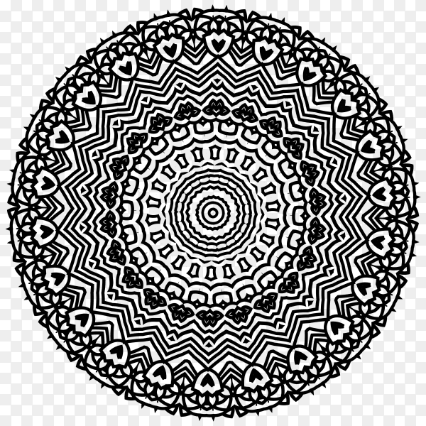 Abstract mandala design on transparent background PNG