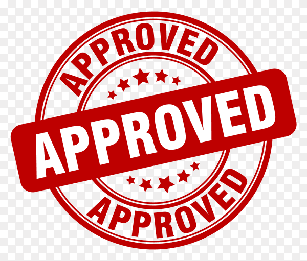 Approved stamp illustration clipart PNG
