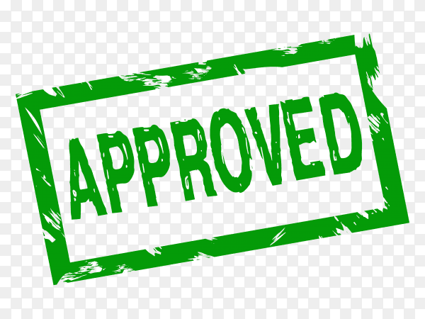 Approved stamp premium vector PNG