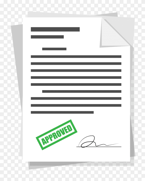 Approved stamp sign on transparent background PNG