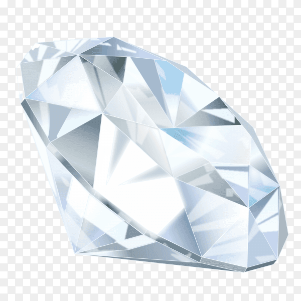 Awesome diamond in realistic design on transparent background PNG