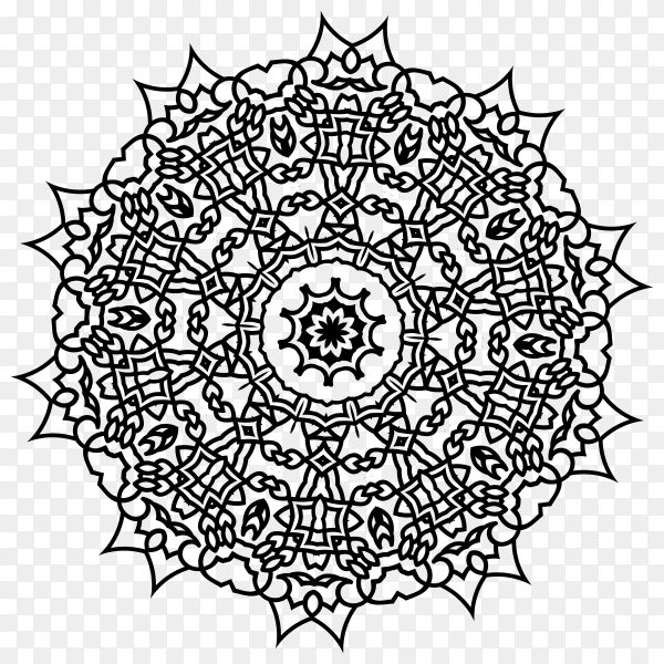 Beautiful luxury mandala on transparent background PNG