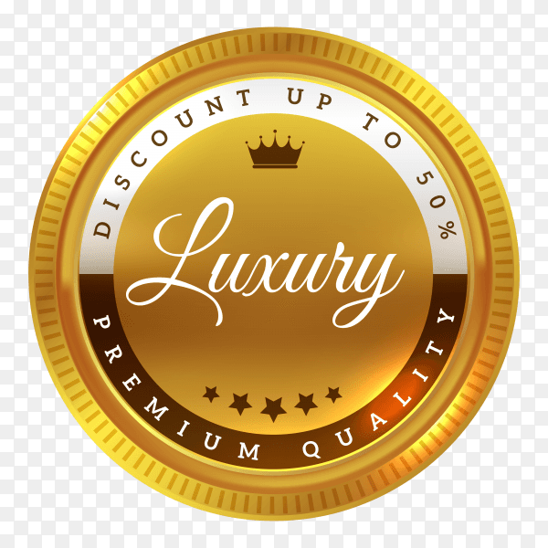 Best certification golden sign on transparent background PNG