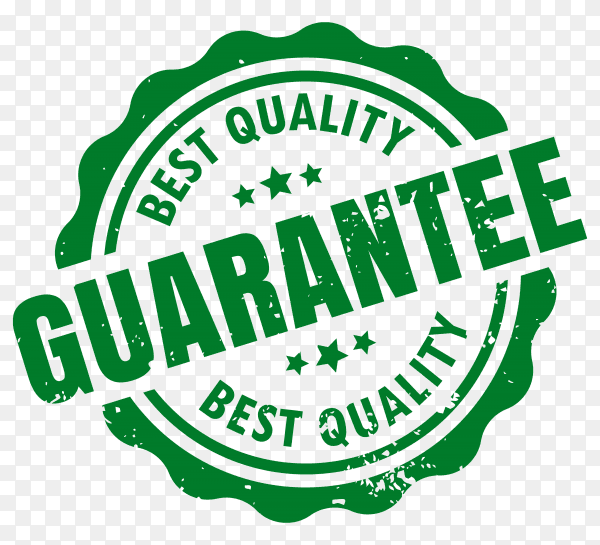 Best quality guarantee rubber label seal stamp on transparent background PNG
