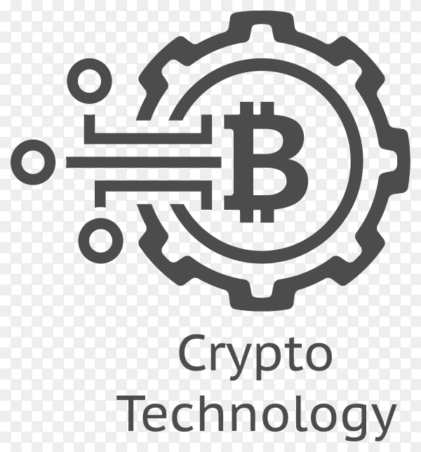 Bitcoin Crypto technology logo on transparent background PNG
