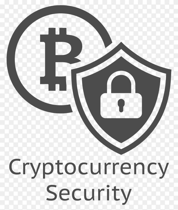 Bitcoin Cryptocurrency Security icon on transparent background PNG