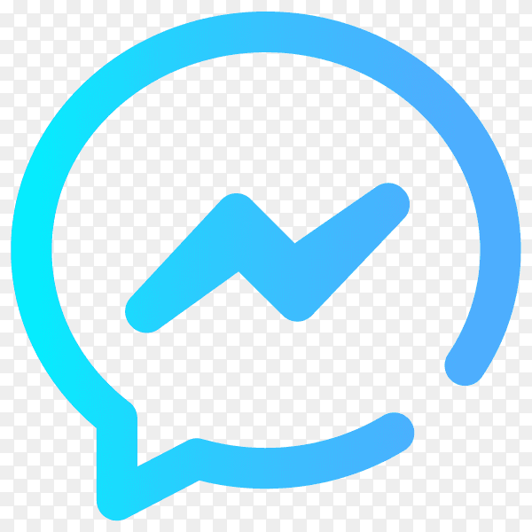 Blue Facebook messenger icon premium vector PNG