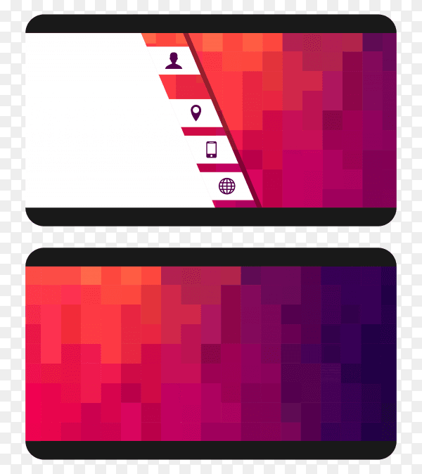 Business card isolated on transparent background PNG