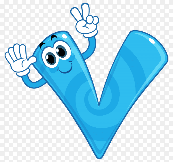Cartoon number seven on transparent PNG
