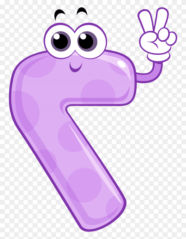 Cartoon number two illustration premium vector PNG