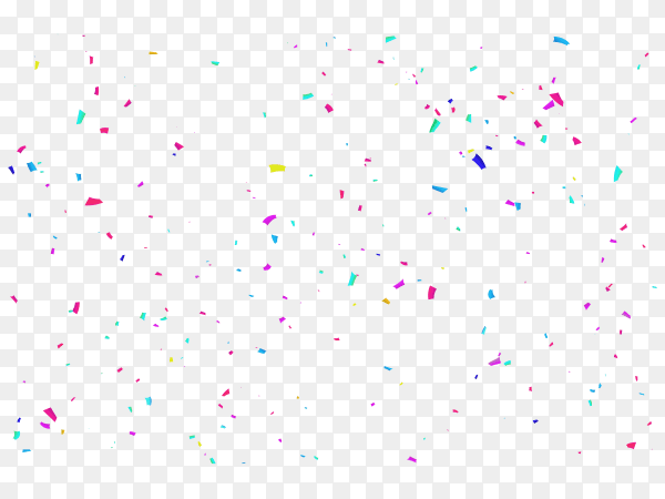 Celebration confetti colorful ribbons premium vector PNG