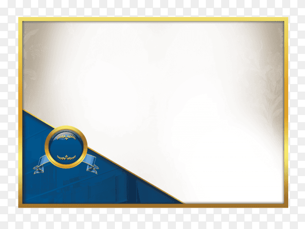 Certificate achievement template design on transparent background PNG