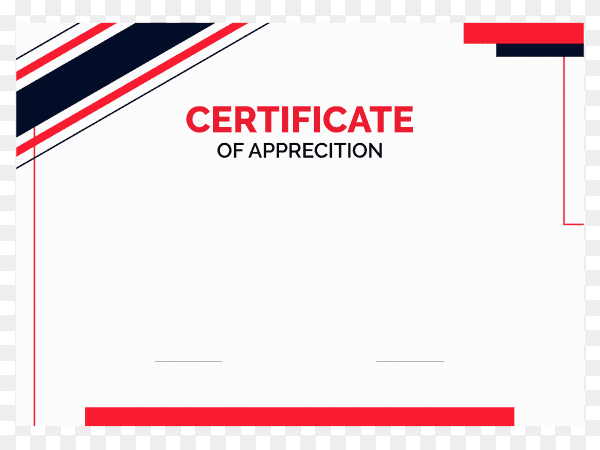 Certificate achievement template on transparent background PNG