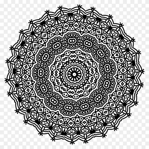 Circular pattern in the form of a mandala Premium Vector PNG