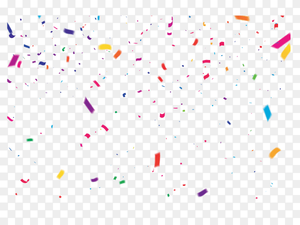 Colorful confetti celebratory on transparent background PNG