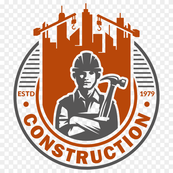 Construction logo design Clipart PNG