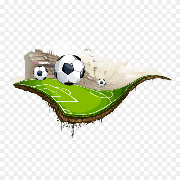 Creative football design premium vector PNG