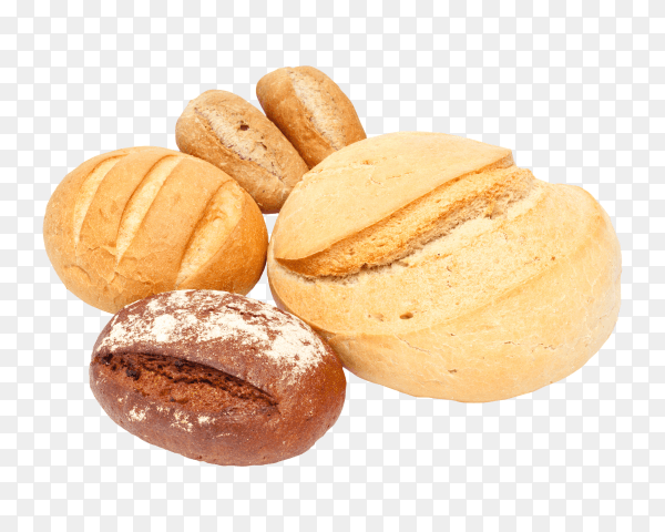 Delicious baked bread on transparent background PNG