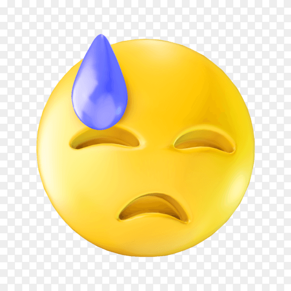 Dissapointed emoji face on transparent background PNG