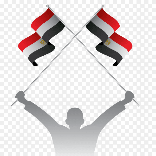 Egypt national day celebration design on transparent background PNG